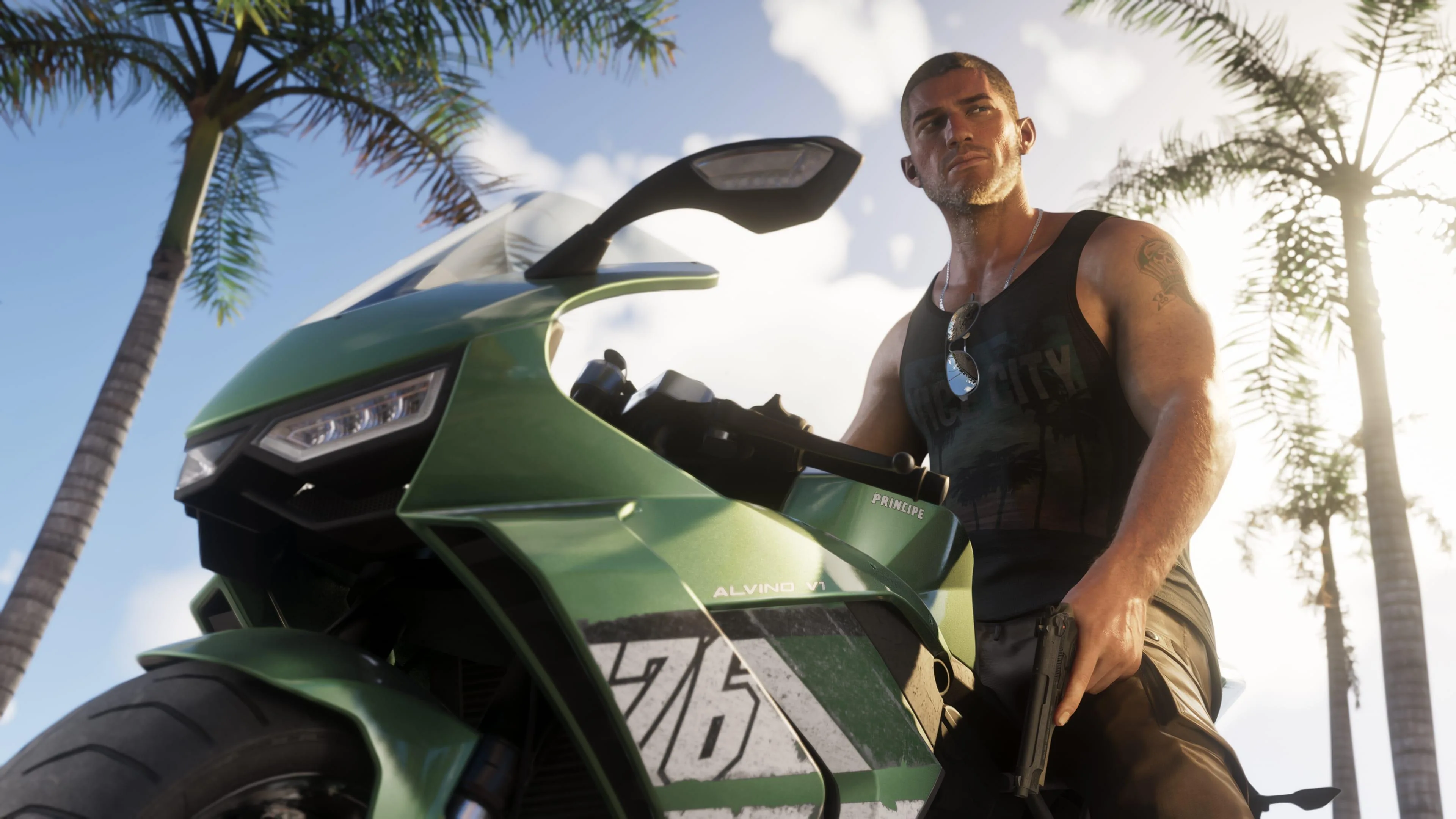 Official Rockstar GTA VI promotional screenshot featuring Jason